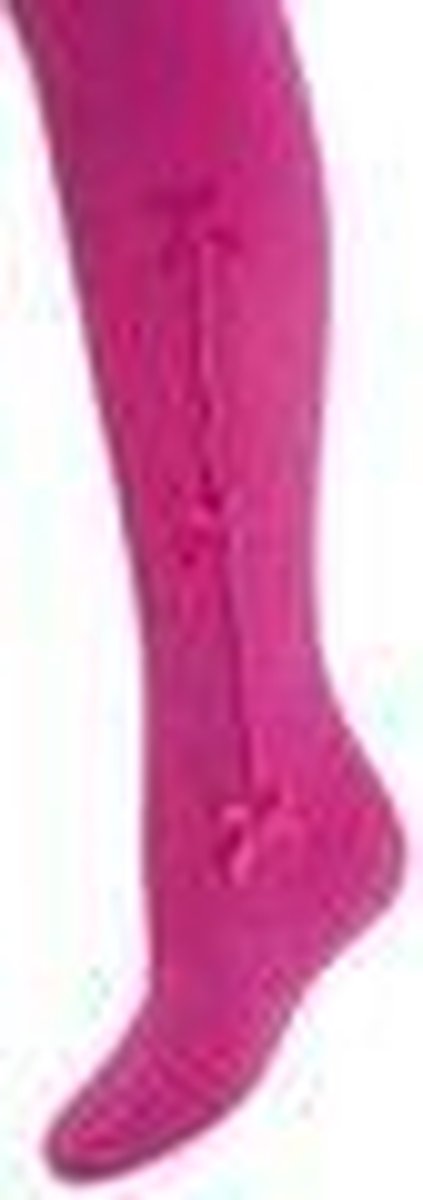 Babymaillot met 3 strikjes - fuchsia - maat 62-68