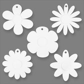 Bloemen, d 20 cm, 400 gr, wit, 5x3 stuk/ 1 doos