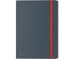 Leitz Cosy PP 3-Klepsmap  - Map Met Vak  - Mappen voor A4 Documenten  - Ideaal voor Thuiskantoor/Thuiswerken - Fluweel Grijs