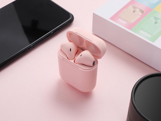 gelei Leidinggevende Kleverig inPods Macaron ROZE Draadloze Oordopjes - Bluetooth 5.0 Oortjes - Earbuds -  Geschikt... | bol.com