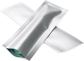 Plastic Zakken Mat Zilver 3,8x12,7cm Sealbaar permanente Sluiting (100 stuks)