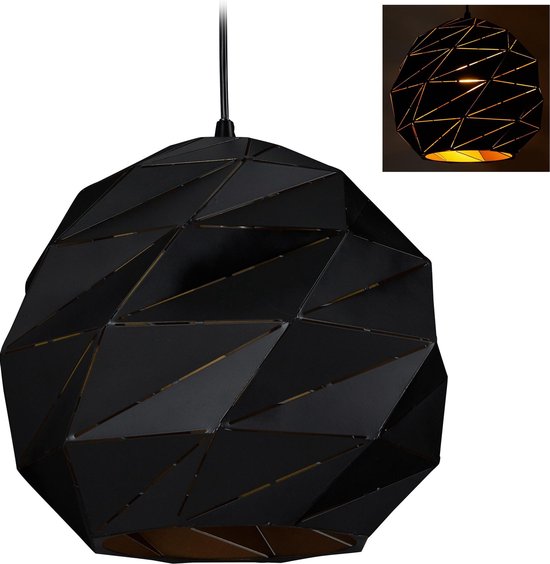 Industriële hanglamp donkergrijs met hout 47 cm - Arthur