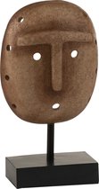 J-Line Masker Etnisch Op Voet Poly Licht Bruin L 65 x B 40 x H 59 cm