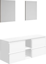 Allibert Gaya meubles salle de bain complète ensemble avec 4 tiroirs 150cm à proximité et 1 niche soft en blanc brillant