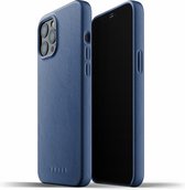 Mujjo Leather Case iPhone 12 Pro Max blauw