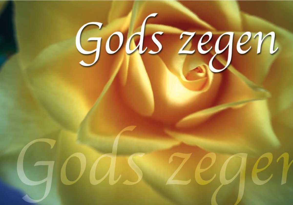 Wenskaart 10x15 cm - Gods zegen - met Bijbeltekst - set van 10 inclusief enveloppe