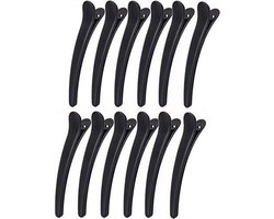 12 Professionele kappers haarklemmen| Stevige kappers haarklemmen| Zwarte Klemmen| 12 stuks -Stevige Zwarte Klemmen – Set van 12 Stuks