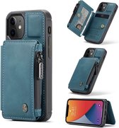 Caseme Apple iPhone 12 Mini Back Cover Wallet Hoesje - Blauw