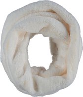 Sarlini Knit Snood Ronde Off White Dames colsjaal Fake Fur