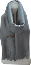 kasjmier wol Cashmere Sjaal Dames100% wool Scarf Grote Maat Dikker Model Grijs