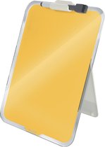 Leitz Cosy Beschrijfbare Glassboard Voor Bureau - Clipboard a4 Formaat - Glazen Memobord Inclusief Inclusief Pennenhouder En Minimarker Met Wisser - Warm Geel