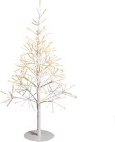 Verlichte witte boompjes / lichtbomen 88 x 50   cm - Witte kerstboom met licht - kerstdecoratie en kerstversiering