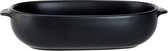 1x Plats à four noirs 18,5 x 11,5 x 5 cm - Ovale - Plateaux à rôtir classiques - Plats à four - Lèchefrite / Plat à rôtir