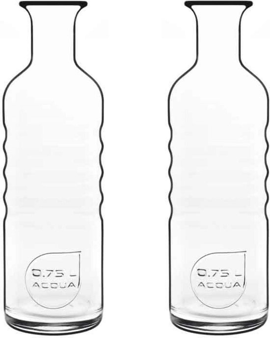 3x Glazen water karaffen van 750 ml Optima- Sapkannen/waterkannen/schenkkannen