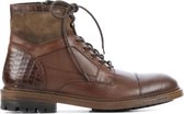 Giuseppe Maurizio Mannen Suède Crocoprint Boots / Herenschoenen  G3014 - Bruin - Maat 44