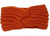Haarband Twist Knitted Oranje - Gebreide Haarband