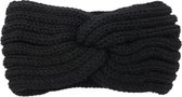 Haarband Twist Knitted Zwart - Gebreide Haarband