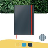 Leitz Cosy Notitieboek B5 Soft Touch Geruit - Notitieboek Hard Cover - Groot Formaat - Ideaal voor Thuiskantoor/Thuiswerken - Fluweel Grijs