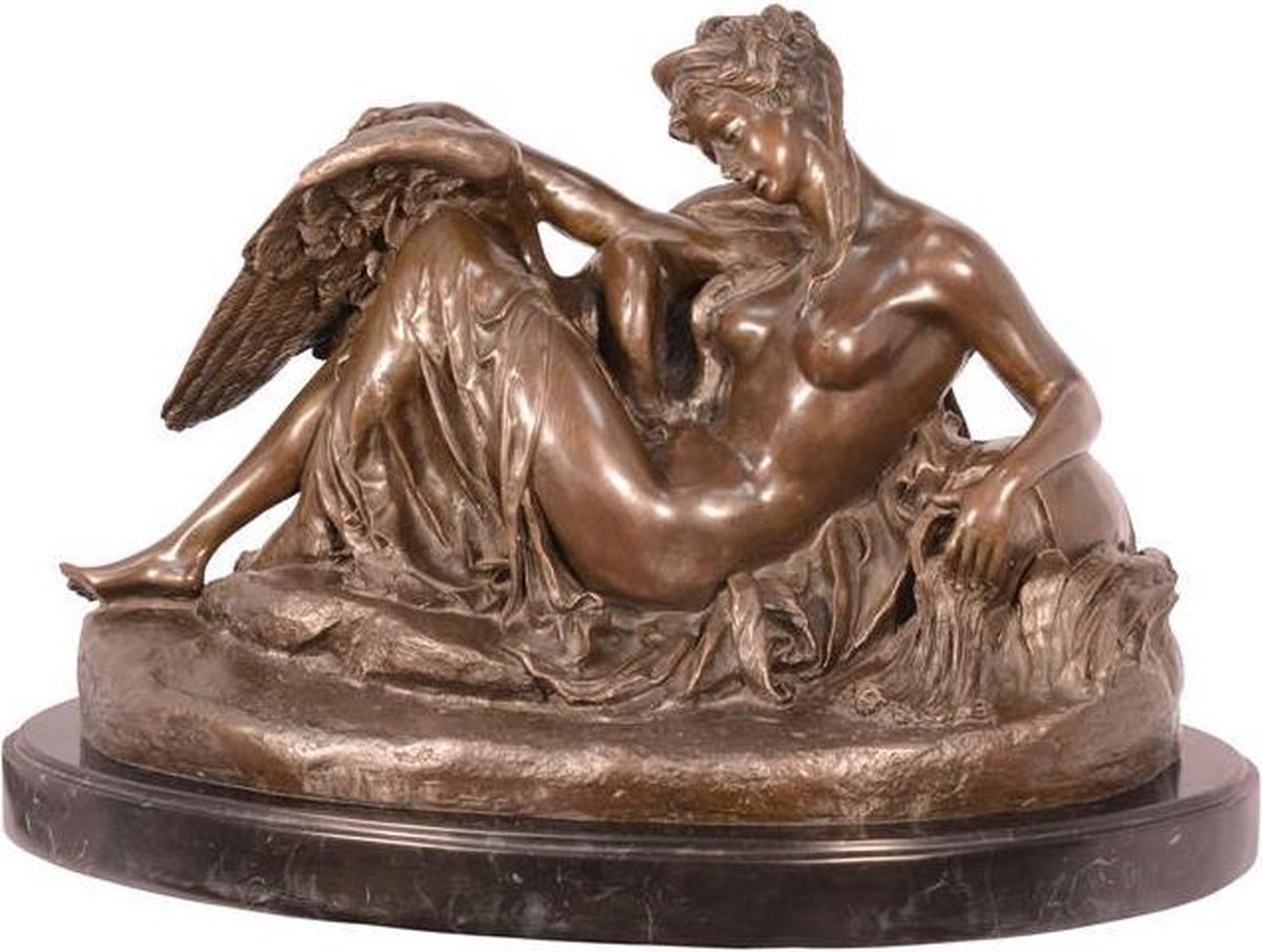 Leda en de Zwaan - Beeld - Bronzen sculptuur - 33 cm hoog | bol.com