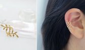 Blad ear cuff | goud gekleurd