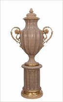 Porseleinen Vaas Klassiek - Vaas - Bronzen elementen - 133,6 cm hoog