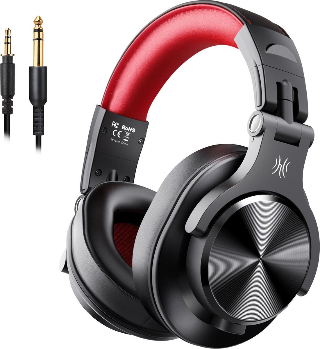 OneOdio A71 Fusion - Headset - 3.5mm - Over-ear koptelefoon - hoofdtelefoon met micro - Gaming - PS4 - PC - dj set - kop telefoon - professionele koptelefoon - muziek studio - dj set mengpaneel - dj Headphones - Game - audiocall black/red