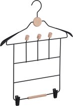 Relaxdays kledinghanger met klemmen - kleerhanger - hanger voor kleding - broekhanger