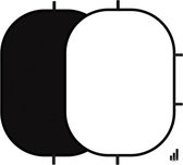 Achtergrond screen - Ophanging Horizontaal en Verticaal-Draagbaar-TFU-Media-Voor Youtube Video Studio 150x100Cm 2 In 1-Zwart/Wit
