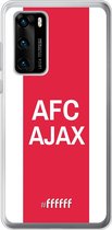 Huawei P40 Hoesje Transparant TPU Case - AFC Ajax - met opdruk #ffffff