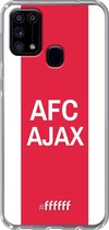 Samsung Galaxy M31 Hoesje Transparant TPU Case - AFC Ajax - met opdruk #ffffff