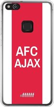Huawei P10 Lite Hoesje Transparant TPU Case - AFC Ajax - met opdruk #ffffff