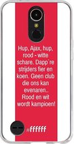 LG K10 (2017) Hoesje Transparant TPU Case - AFC Ajax Clublied #ffffff