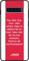 Samsung Galaxy S10 Plus Hoesje TPU Case - AFC Ajax Clublied #ffffff