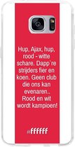 Samsung Galaxy S7 Hoesje Transparant TPU Case - AFC Ajax Clublied #ffffff