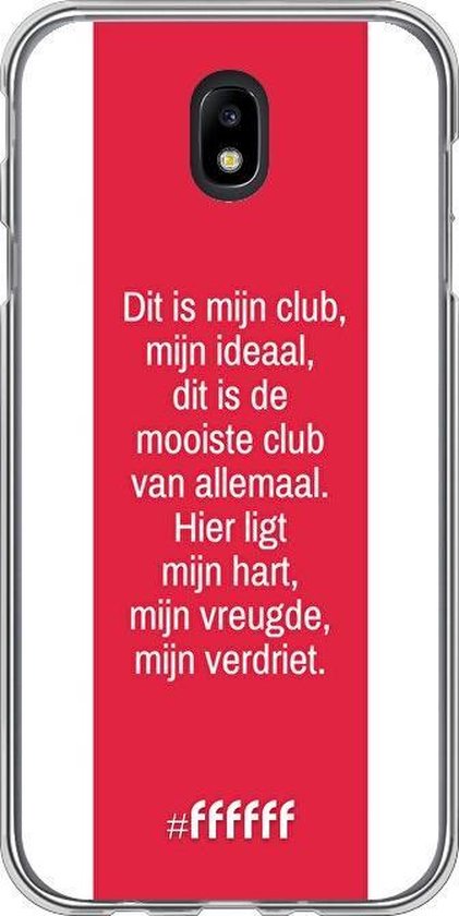 isolatie Vergissing Hectare Samsung Galaxy J7 (2017) Hoesje Transparant TPU Case - AFC Ajax Dit Is Mijn  Club #ffffff | bol.com