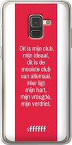Samsung Galaxy A8 (2018) Hoesje Transparant TPU Case - AFC Ajax Dit Is Mijn Club #ffffff
