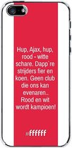 iPhone SE (2016) Hoesje Transparant TPU Case - AFC Ajax Clublied #ffffff