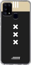 Samsung Galaxy M31 Hoesje Transparant TPU Case - AFC Ajax Uitshirt 2018-2019 #ffffff