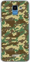 Samsung Galaxy J6 (2018) Hoesje Transparant TPU Case - Jungle Camouflage #ffffff