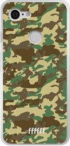 Google Pixel 3 Hoesje Transparant TPU Case - Jungle Camouflage #ffffff