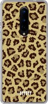 OnePlus 8 Pro Hoesje Transparant TPU Case - Jaguar Print #ffffff