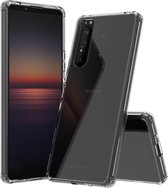 Sony Xperia 5 II hoesje - Transparante shock proof gel case met verstevigde hoeken - Volledig doorzichtig - GSM Hoesje - Telefoonhoesje Geschikt Voor: Sony Xperia 5 II