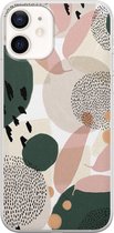 iPhone 12 hoesje siliconen - Abstract print - Soft Case Telefoonhoesje - Print / Illustratie - Transparant, Multi