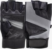 Forza Gewichthef Handschoenen - Leer - Zwart/Grijs - M