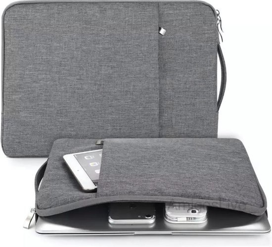 Bedrog Betekenis solide MacBook Pro 16 INCH - Laptop sleeve / laptop tas / case - Donkergrijs /  Zwart - Met... | bol.com