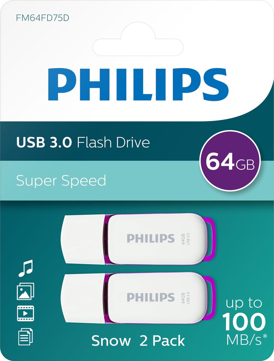 Philips Flash Clé Drive Sunrise Orange - 128 Go - Super Speed USB 3.0A - Clé  USB - 3