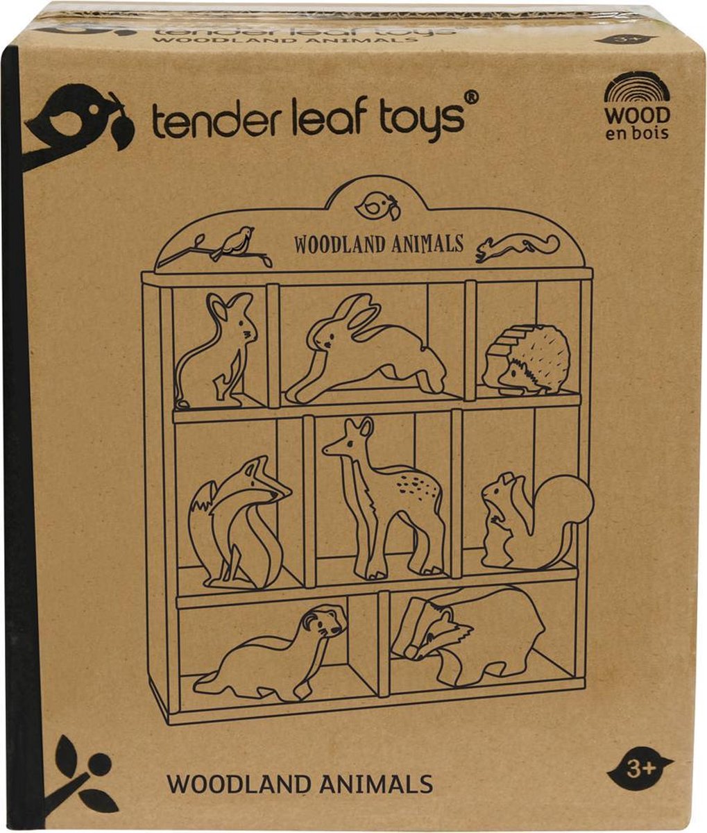 Figurines en bois - Animaux de la forêt - Tender Leaf - Figurine pour  enfant - Achat & prix