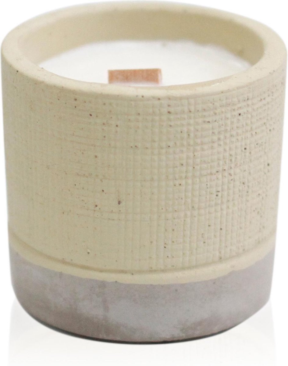 Pot Concrete Soja Candle - Grey - Coffee in the Club - 3 stuks
