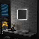 Badkamerspiegel met LED 60x50 (Incl LW 3d klok) - Badkamerspiegel met verlichting -