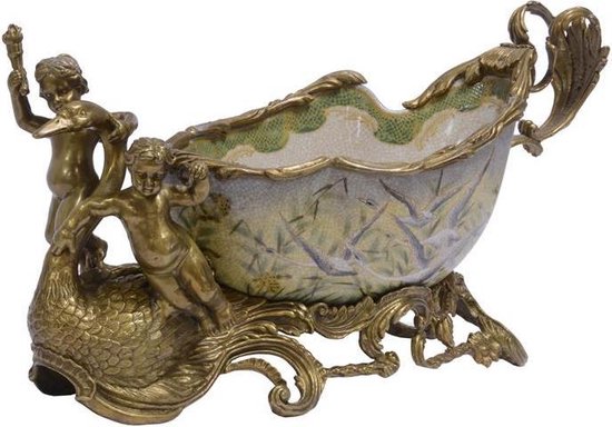Designer decoratieve schaal Zebra van porselein